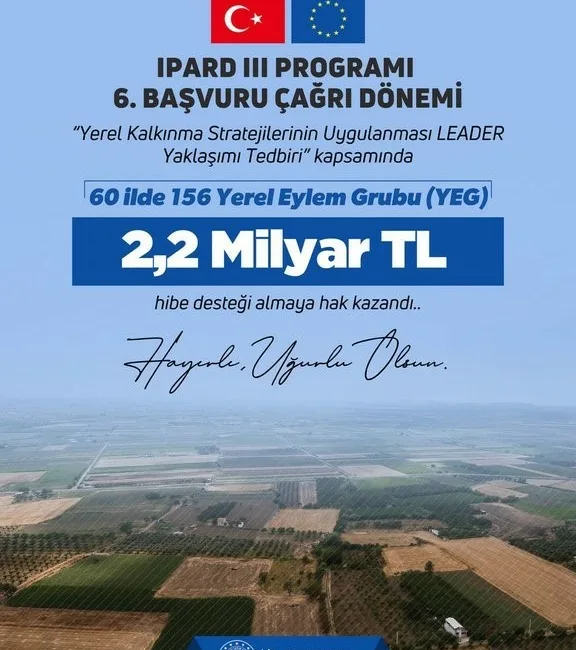 Tarım ve Orman Bakanı İbrahim Yumaklı, “IPARD III Programı 6’ncı