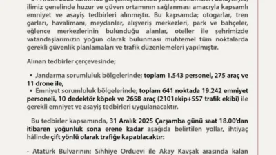 Başkentte yılbaşında toplam 641 noktada 19 bin 242 emniyet personeli