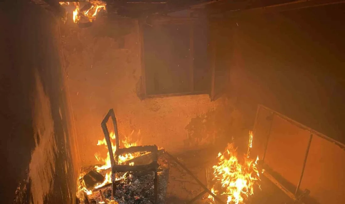 Bursa’nın Mudanya ilçesinde terk edilen eski bir evde çıkan korku