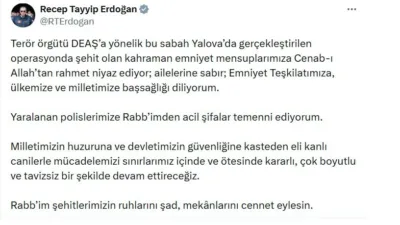 Cumhurbaşkanı Recep Tayyip Erdoğan, “Milletimizin huzuruna ve devletimizin güvenliğine kasteden