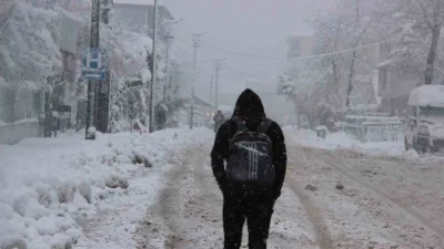 DÜZCE(İHA) – Düzce’nin Kaynaşlı ve Yığılca ilçesinde kar yağışı nedeniyle