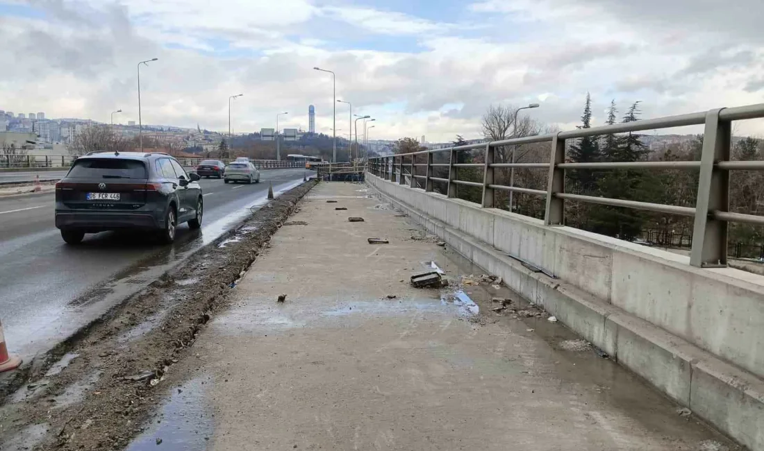 Ankara Büyükşehir Belediyesi (ABB) tarafından tek işçiyle yol inşaatına devam