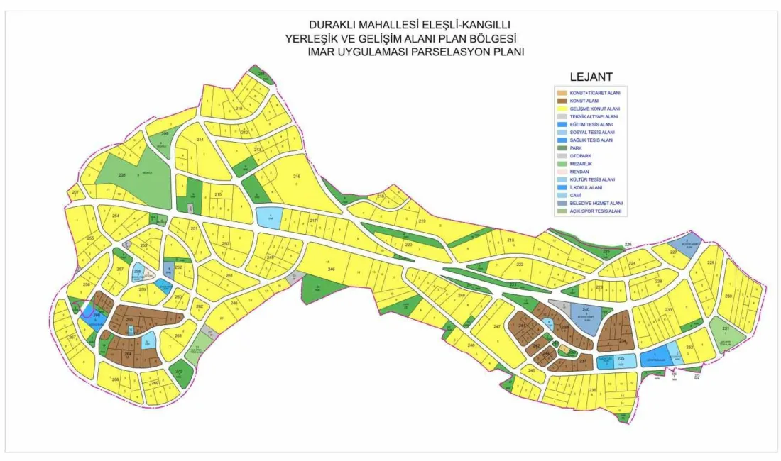 Gebze Belediyesi tarafından Duraklı Mahallesi’nde yürütülen imar uygulaması çalışmaları tamamlandı.