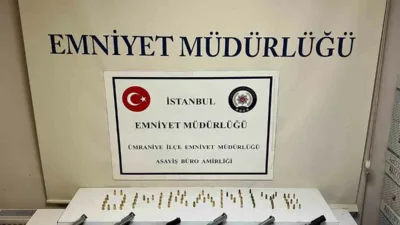 İstanbul’un Ümraniye ve Ataşehir ilçelerinde düzenlenen operasyonda, yasa dışı silah