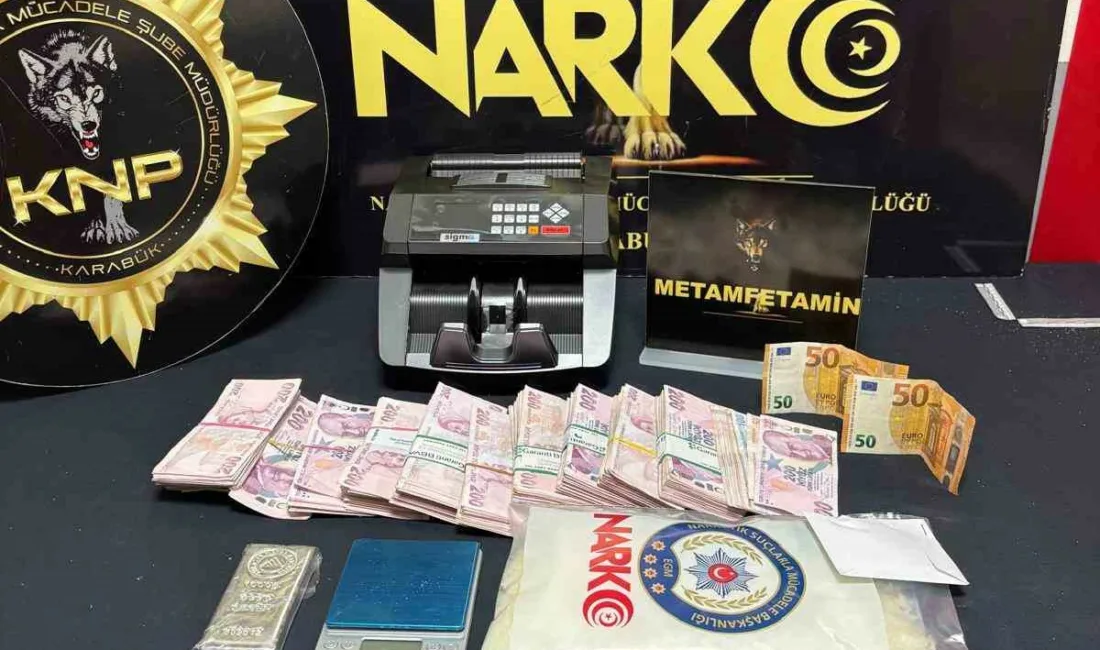 Karabük’te düzenlenen uyuşturucu operasyonunda 497 gram metamfetamin ile yüklü miktarda