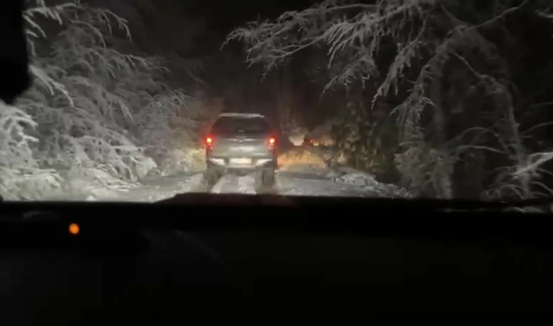 Karabük’ün yüksek kesimlerinde etkili olan kar yağışıyla birlikte kar kalınlığı