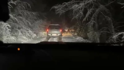 Karabük’ün yüksek kesimlerinde etkili olan kar yağışıyla birlikte kar kalınlığı