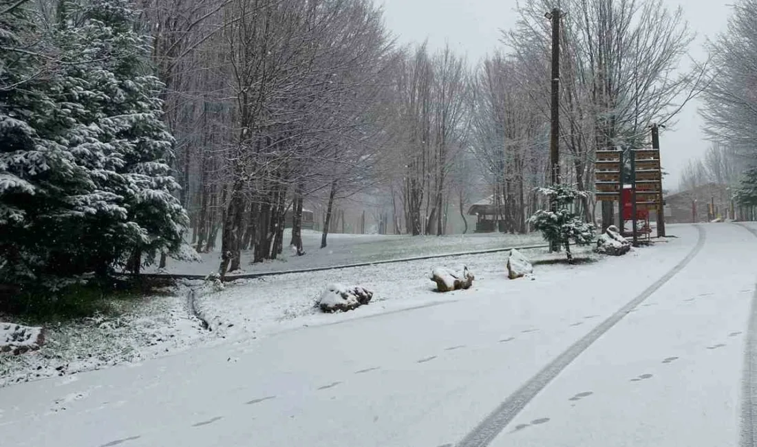 Meteoroloji Genel Müdürlüğü’nün uyarılarının ardından Kocaeli’nin Kartepe ilçesinin yüksek kesimlerine