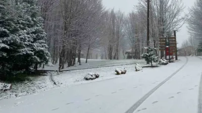 Meteoroloji Genel Müdürlüğü’nün uyarılarının ardından Kocaeli’nin Kartepe ilçesinin yüksek kesimlerine
