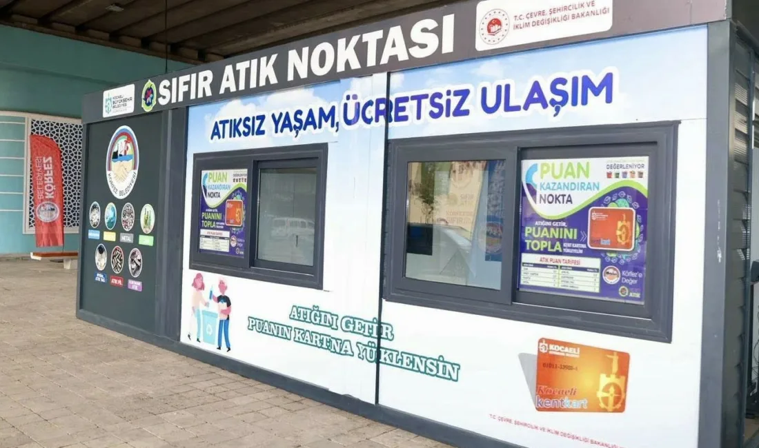 Körfez Belediyesi tarafından hizmete sunulan sıfır atık noktasında, bir ayda