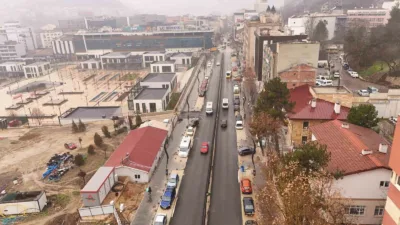 Karabük Belediyesi tarafından şehir merkezinde yürütülen altyapı ve üstyapı yenileme