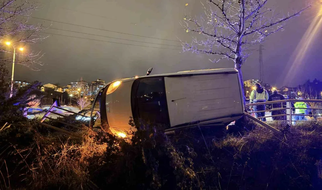 Karabük’te otomobil ile hafif ticari aracın çarpışması sonucu meydana gelen