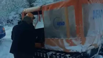 Karabük’ün Yenice ilçesinde kemoterapi tedavisi gören bir kişi, yoğun kar