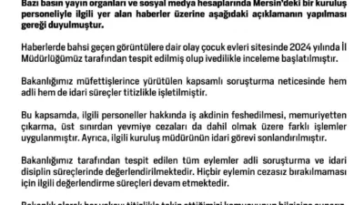 Aile ve Sosyal Hizmetler Bakanlığı, Mersin’de çocuk evleri sitesinde bir