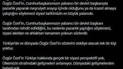 AK Parti Sözcüsü Ömer Çelik, “Özgür Özel siyaset yapmıyor, iftira