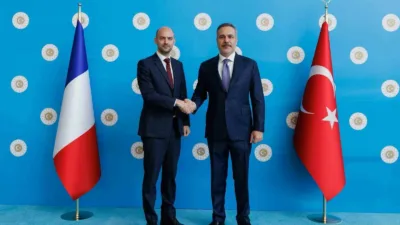Dışişleri Bakanı Hakan Fidan, Fransız mevkidaşı Jean-Noel Barrot ile bir