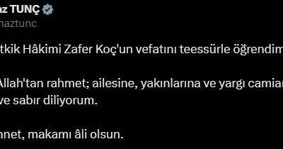 Adalet Bakanı Yılmaz Tunç, Yargıtay Tetkik Hakimi Zafer Koç için