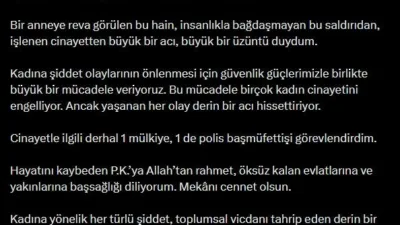 İçişleri Bakanı Ali Yerlikaya, Manisa’da 7 çocuk annesi kadının eşi