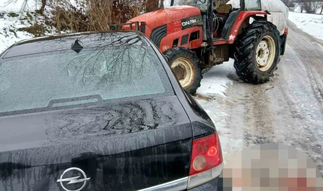 Bolu’nun Mudurnu ilçesinde traktör ile otomobilin kafa kafaya çarpışması sonucu