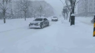 Bolu’da 5 günlük kar yağışının ardından yüzünü gösteren güneşli hava,