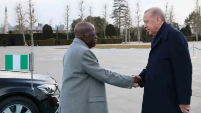 Cumhurbaşkanı Recep Tayyip Erdoğan, Nijerya Cumhurbaşkanı Bola Ahmed Tinubu’yu törenle