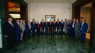 Cumhurbaşkanı Yardımcısı Cevdet Yılmaz, Avrupa’dan gelen Ezidi toplumu temsilcilerini Cumhurbaşkanlığı