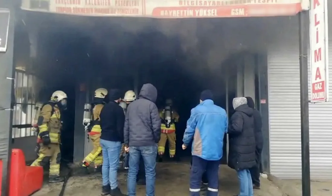 Düzce’de sanayi çarşısında kapalı dükkan içinden çıkan dumanları fark edip