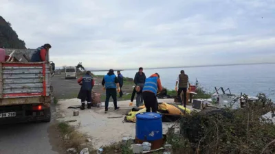 Karadeniz Ereğli ilçesindeki plajlar bölgesinde izinsiz ve kanuna aykırı kaçak