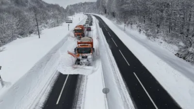 Türkiye’nin en önemli geçiş güzergahlarından D-100 karayolunun Bolu Dağı kesiminde