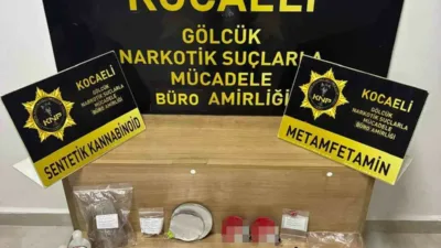 Kocaeli’de polis ekiplerinin düzenlediği uyuşturucu operasyonunda gözaltına alınan 5 şüpheliden
