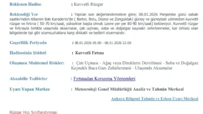 Meteoroloji Genel Müdürlüğü, Zonguldak’ın da aralarında bulunduğu Batı Karadeniz illeri