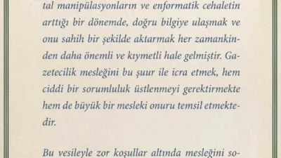 Milli İstihbarat Teşkilatı (MİT) Başkanı İbrahim Kalın, tüm gazetecilerin 10