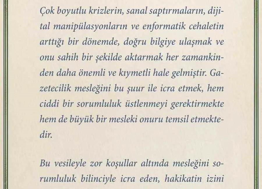 Milli İstihbarat Teşkilatı (MİT) Başkanı İbrahim Kalın, tüm gazetecilerin 10