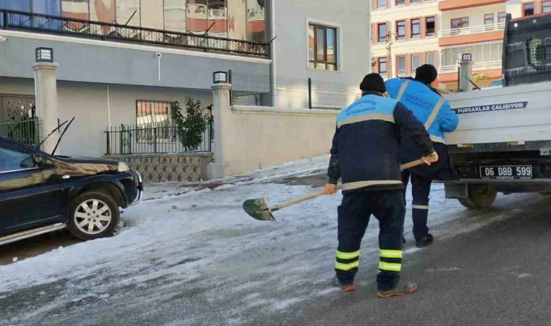 Pursaklar Belediyesi, kar yağışının ardından vatandaşların, can ve mal güvenliği