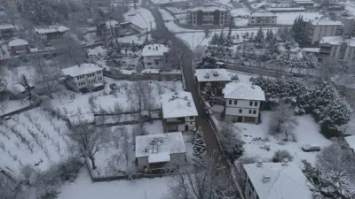 Karabük’ün Safranbolu ilçesinde etkili olan kar yağışı, UNESCO Dünya Miras