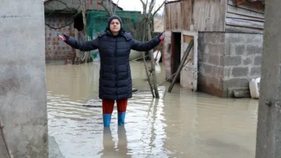 Sakarya’nın Karasu ilçesinde Sakarya Nehri kıyısında bulunan evler, etkili olan