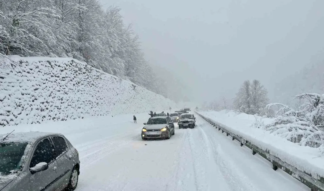 Zonguldak genelinde etkisini gösteren yoğun kar yağışı ulaşımda aksamalara neden