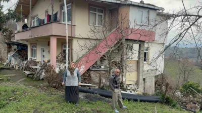 Zonguldak’ın Alaplı ilçesine bağlı Osmanlı köyü Çandırlı Mahallesi’nde yoğun kar