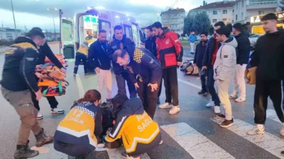 Ankara’nın Sincan ilçesinde kontrolünü kaybederek yola savrulan motokurye yaralandı. Kaza,