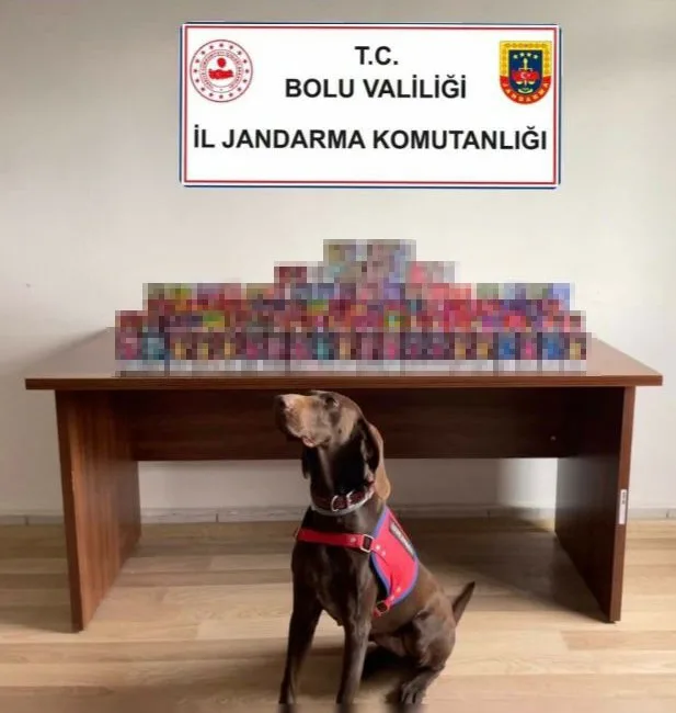 Bolu’da durdurulan bir araçta 150 adet elektronik sigara ele geçirilirken