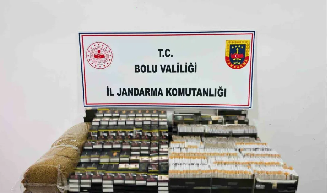 Bolu’da jandarma ekiplerince 2 şüphelinin iş yerinde yapılan aramada, binlerce