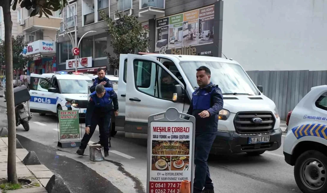Çayırova’da ana arterlerde denetim yapan ekipler, kaldırım işgallerine karşı çalışma