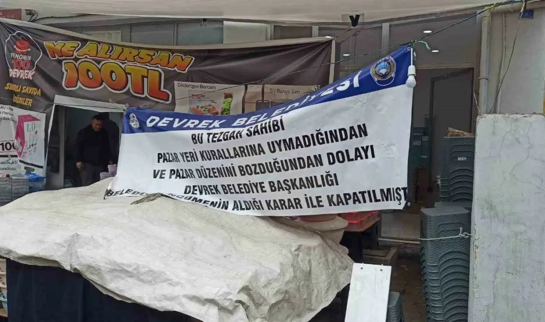 Zonguldak’ın Devrek İlçesinde Devrek Belediye Zabıta Müdürlüğü ekipleri tarafından Pazar