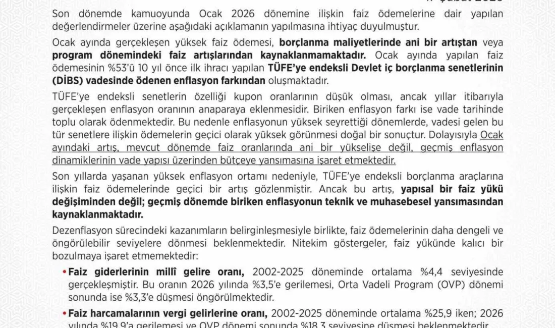 Hazine ve Maliye Bakanlığı, son yıllarda yaşanan enflasyon ortamı nedeniyle