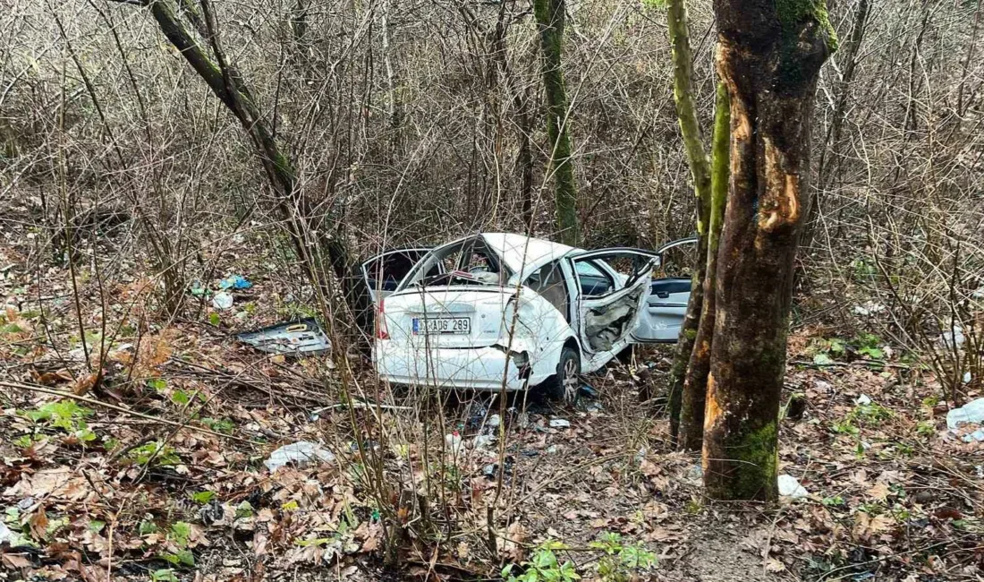 Kastamonu’nun Cide ilçesinde otomobilin şarampole yuvarlanması neticesinde meydana gelen kazada
