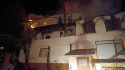 Karabük’ün Safranbolu ilçesine bağlı Sarıahmetli köyünde 3 katlı bir evde