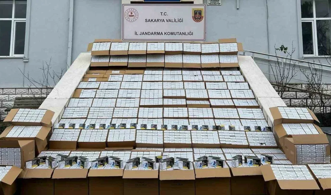 Sakarya’da jandarma ekiplerince 3 ilçede düzenlenen kaçakçılık operasyonlarında 2 milyon