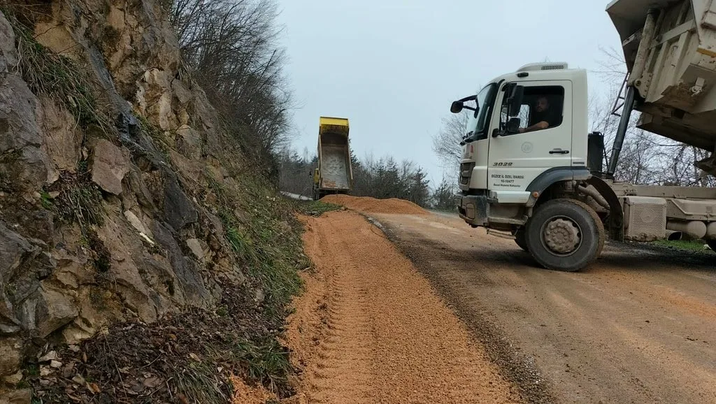 DÜZCE (İHA) – Yığılca ilçesine bağlı Sarıkaya köyünde köy yollarında