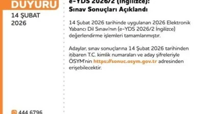 Ölçme, Seçme ve Yerleştirme Merkezi Başkanlığı (ÖSYM) 2026 Elektronik Yabancı