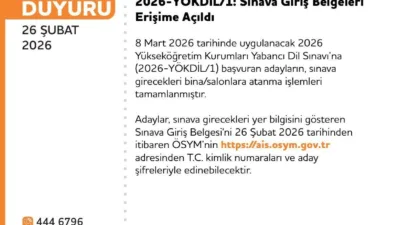 Yükseköğretim Kurumları Yabancı Dil Sınavı (YÖKDİL) giriş belgeleri erişime açıldı.